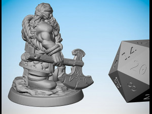 Dragon Hunter Dwarf Ready to Print 3D Print Model