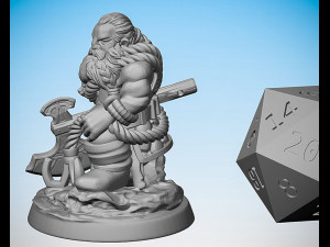 Dragon Hunter Dwarf Ready to Print 3D Print Model