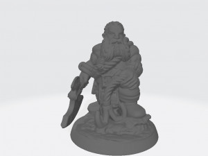 Dragon Hunter Dwarf Ready to Print 3D Print Model
