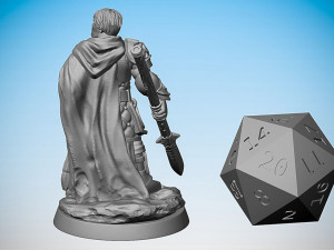 Human Dragon Hunter Ready to Print 3D Print Model