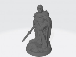 Human Dragon Hunter Ready to Print 3D Print Model