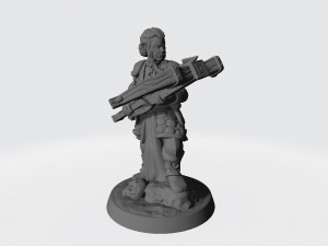 HalfOrc Dragon Hunter Ready to Print 3D Print Model
