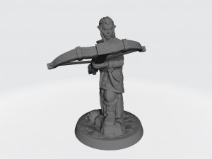 HalfOrc Dragon Hunter Ready to Print 3D Print Model