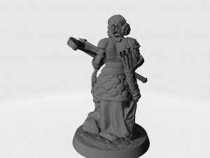 HalfOrc Dragon Hunter Ready to Print 3D Print Model