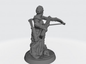 HalfOrc Dragon Hunter Ready to Print 3D Print Model