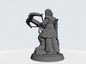 HalfOrc Dragon Hunter Ready to Print 3D Print Model