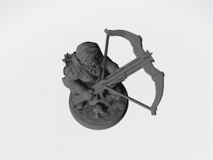 HalfOrc Dragon Hunter Ready to Print 3D Print Model