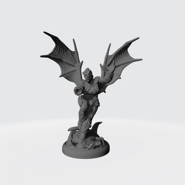 Fem Magma Dragonborn Shaman Ready to Print 3D Print Model .c4d .max .obj .3ds .fbx .stl .blend 