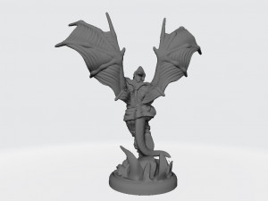 Fem Magma Dragonborn Shaman Ready to Print 3D Print Model