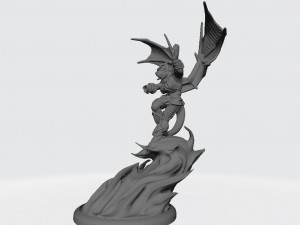 Fem Magma Dragonborn Shaman Ready to Print 3D Print Model