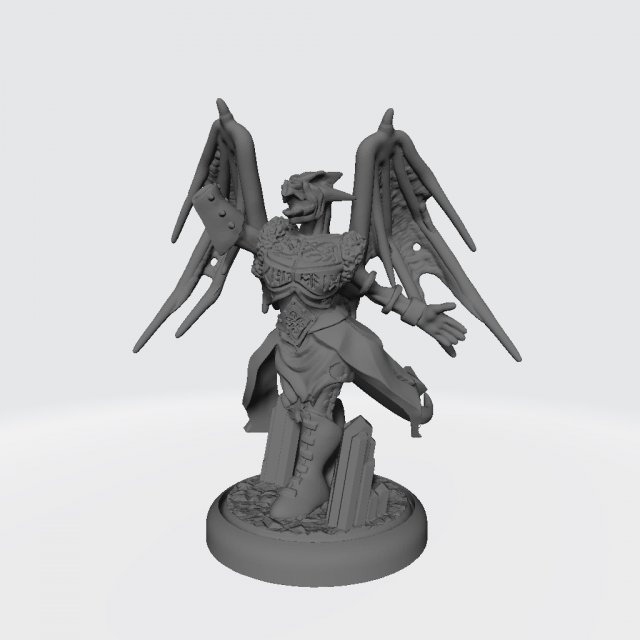 Fem Ice Dragonborn Shaman Ready to Print Modelo de impresión 3D .c4d .max .obj .3ds .fbx .stl .blend 