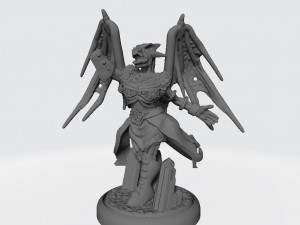 Fem Ice Dragonborn Shaman Ready to Print 3D Принт Модель