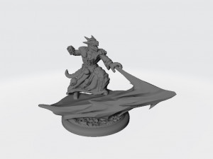 Male Ice Dragonborn Shaman Ready to Print 3D 프린트 모델