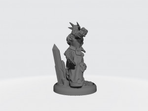 Male Ice Dragonborn Shaman Ready to Print 3D Baskı Modeli