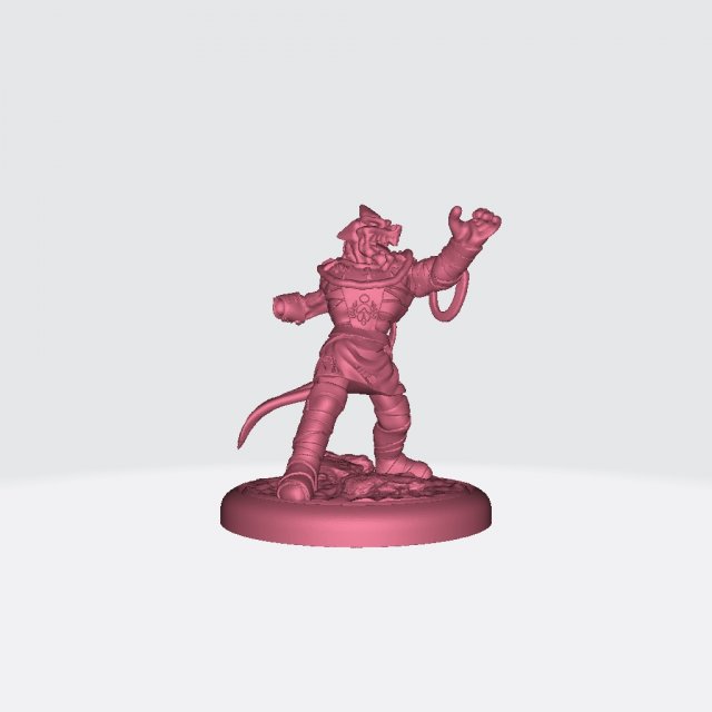 Male Magma Dragonborn Shaman Ready to Print 3D-Druckmodell .c4d .max .obj .3ds .fbx .stl .blend 