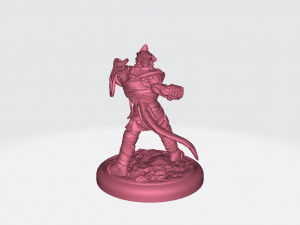 Male Magma Dragonborn Shaman Ready to Print 3D-Druckmodell