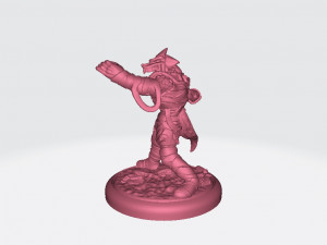 Male Magma Dragonborn Shaman Ready to Print 3D-Druckmodell