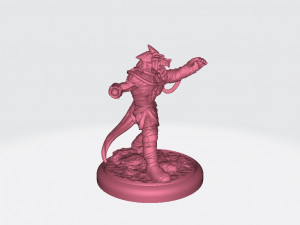 Male Magma Dragonborn Shaman Ready to Print 3D-Druckmodell