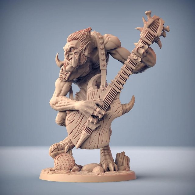 Gunlutt the troll guitarist Ready to Print Model Cetak 3D .c4d .max .obj .3ds .fbx .stl .blend 