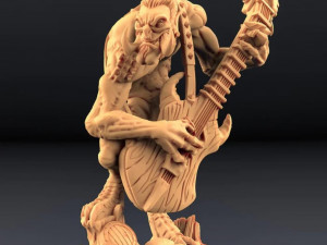 Gunlutt the troll guitarist Ready to Print Model Cetak 3D