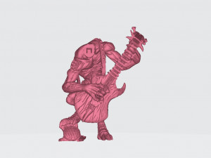 Gunlutt the troll guitarist Ready to Print Model Cetak 3D