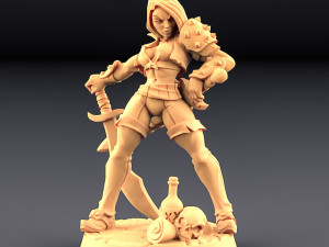 Trouble in Taverns Aline the Bold Ready to Print 3D Print Model