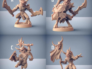 4 Modular Abyss Gruntlings Ready to Print 3D Print Model