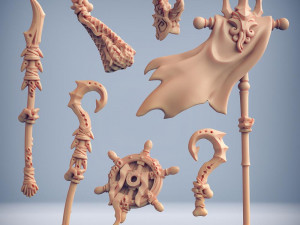 Standalone Death Tide Jurakin Weapons Ready to Print Modello di stampa 3D