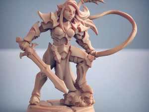 Ashen Inquisitor Female C Miniatures Ready to Print 3D-printmodel