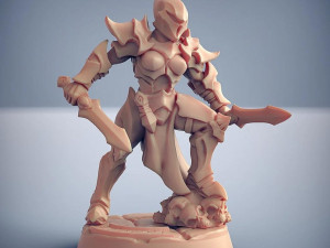 Ashen Inquisitor Female C Miniatures Ready to Print 3D Print Model
