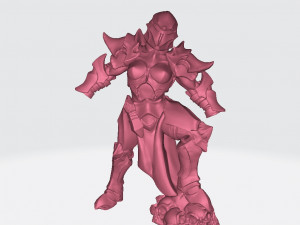 Ashen Inquisitor Female C Miniatures Ready to Print 3D Print Model