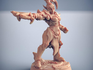 Ashen Inquisitor Female D Miniatures Ready to Print 3D Print Model