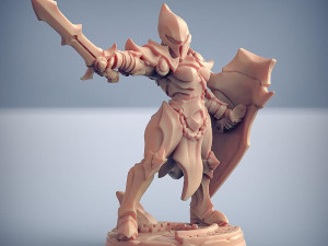 Ashen Inquisitor Female D Miniatures Ready to Print 3D Print Model