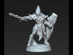 Ashen Inquisitor Female D Miniatures Ready to Print 3D Print Model