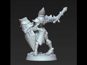 Ashen Inquisitor Female D Miniatures Ready to Print 3D Print Model