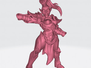 Ashen Inquisitor Female D Miniatures Ready to Print 3D Print Model