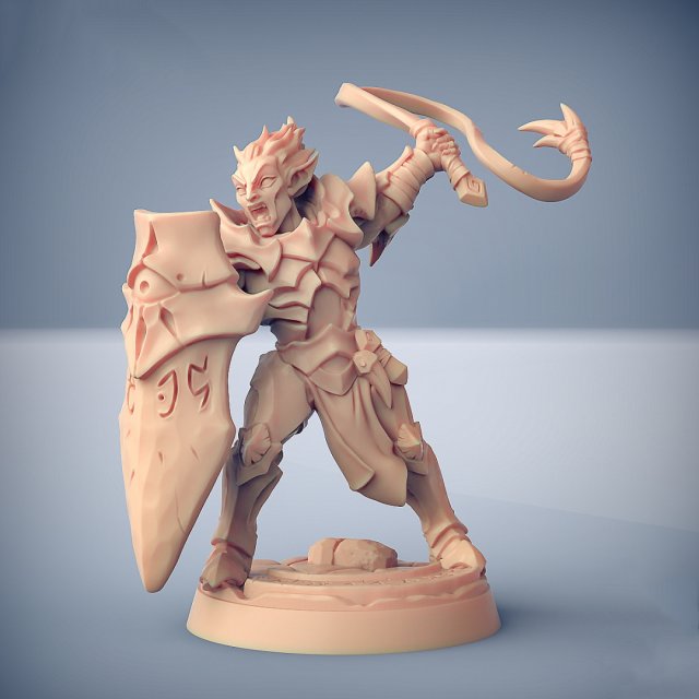 Ashen Inquisitor Female A Miniatures Ready to Print 3D Принт Модель .c4d .max .obj .3ds .fbx .stl .blend