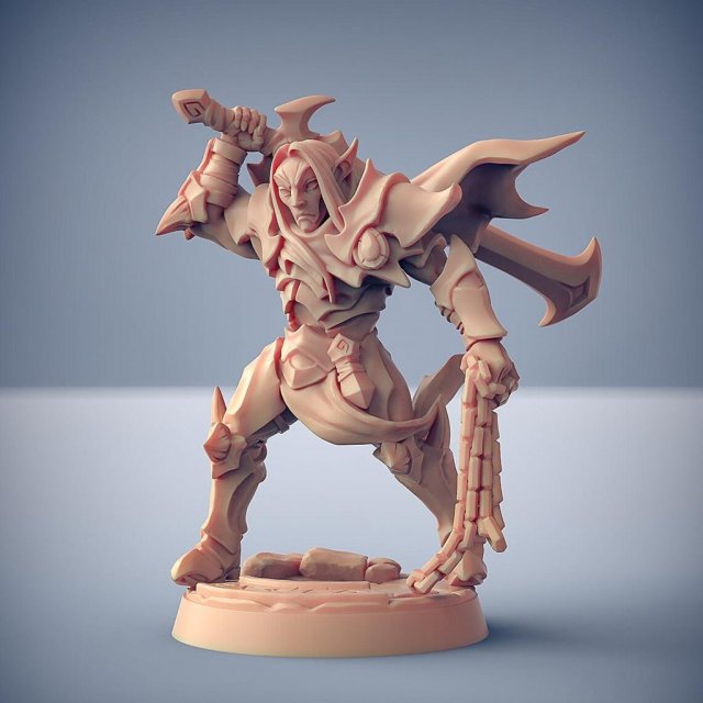 Ashen Inquisitor Female B Miniatures Ready to Print 3D Print Model .c4d .max .obj .3ds .fbx .stl .blend 