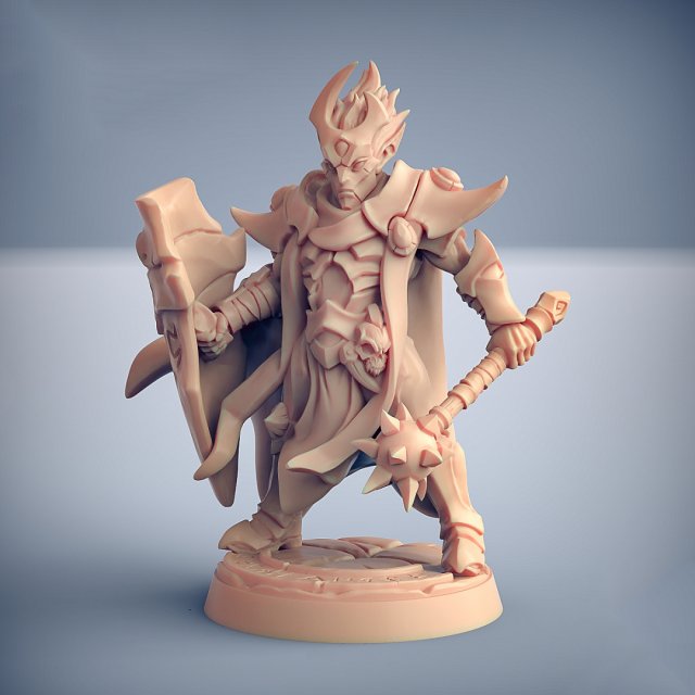 Ashen Priest Male E Miniatures Ready to Print 3Dプリントモデル .c4d .max .obj .3ds .fbx .stl .blend
