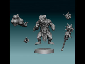 Bugbear Mage Miniatures Ready to Print 3D Print Model