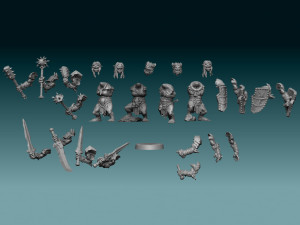 Bugbear Thugs Miniatures Ready to Print 3D प्रिंट मॉडल