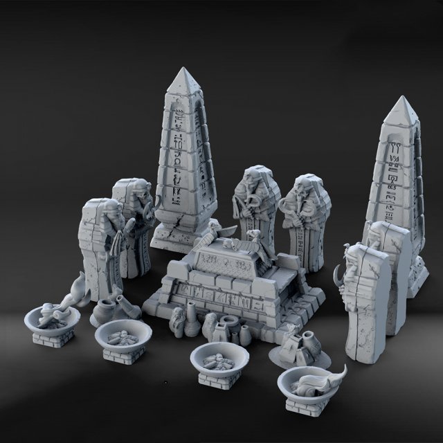 Dungeon Set Chapter III Miniatures Ready to Print 3Dプリントモデル .c4d .max .obj .3ds .fbx .stl .blend 