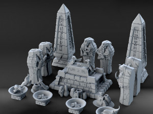 Dungeon Set Chapter III Miniatures Ready to Print Modèles 3D en vedette