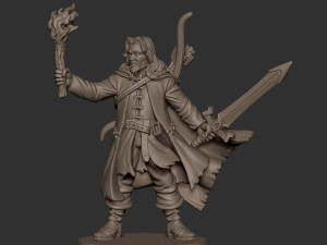 Belevor Human Ranger Miniatures Ready to Print 3D 프린트 모델