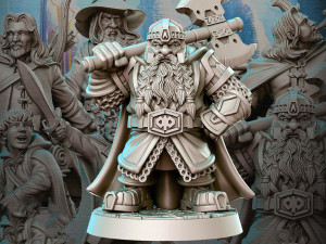 Uddir Thunderaxe Miniatures Ready to Print 3D 프린트 모델