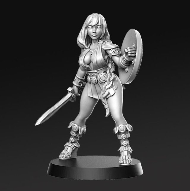 Artemisa Fantasy Miniatures Ready to Print Modello di stampa 3D .c4d .max .obj .3ds .fbx .stl .blend 