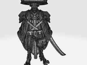 Kanbei - Robot Samurai Miniatures Ready to Print 3D Print Model