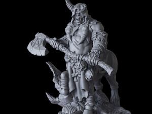 Gorknod Devil Centaur Miniatures Ready to Print 3D-printmodel