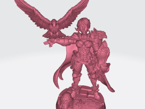 Nadia Female Falconer Miniatures Ready to Print 3D Print Model