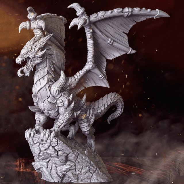 Kalzreg - Dragon Lord Miniatures Ready to Print Model Cetak 3D .c4d .max .obj .3ds .fbx .stl .blend 